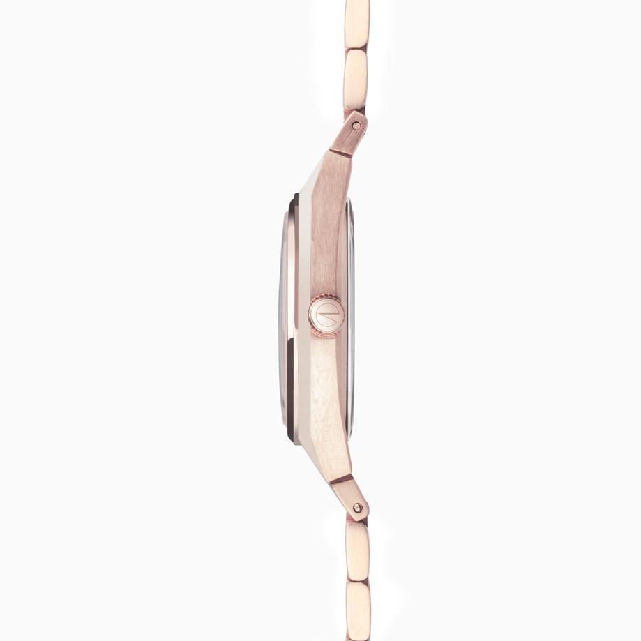 Accurist Accurist Origin Ladies Watch | Rose Gold Case & Stainless Steel Bracelet With White Dial | 34mm