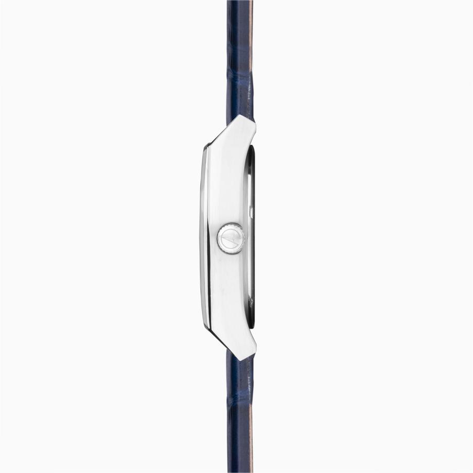Accurist Accurist Origin Ladies Watch | Silver Case & Blue Leather Strap With Blue Dial | 34mm
