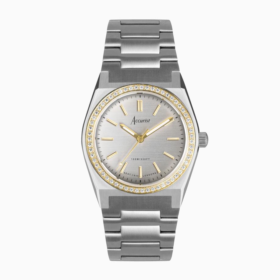 accurist Accurist Origin Ladies Watch | Two tone Case & Stainless Steel Bracelet with Silver Dial | 34mm