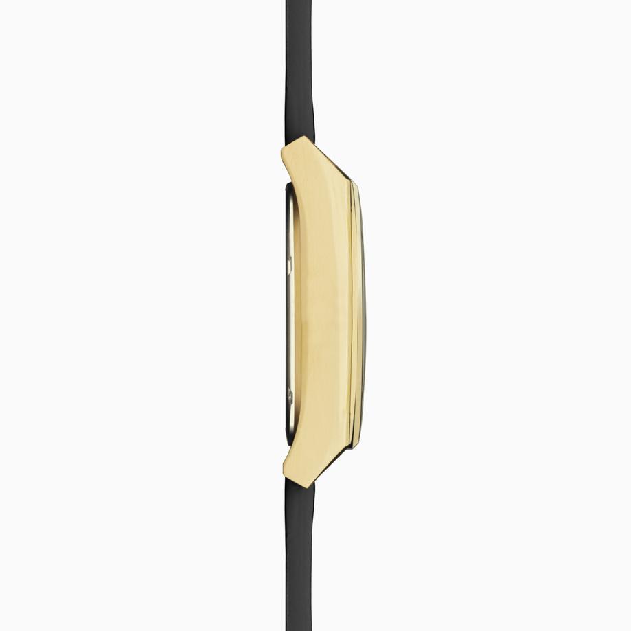 Accurist Accurist Origin Men's Chronograph Watch | Gold Case & Black Leather Strap With Silver Dial | 41mm