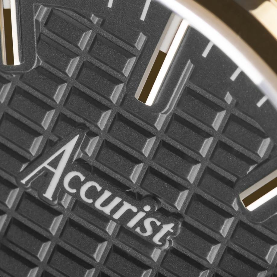Accurist Accurist Origin Men's Watch | Gold Case & Brown Leather Strap With Black Dial | 41mm