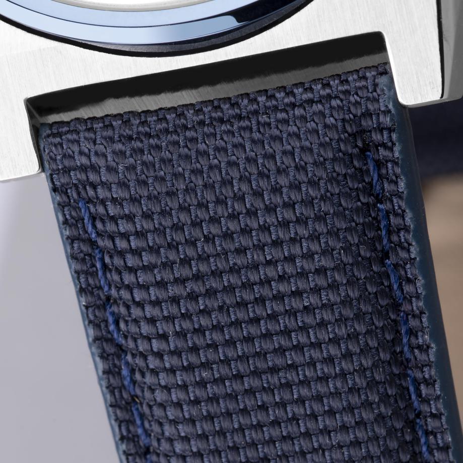 Accurist Accurist Origin Men's Watch | Silver Case & Blue Canvas Strap With White Dial | 41mm