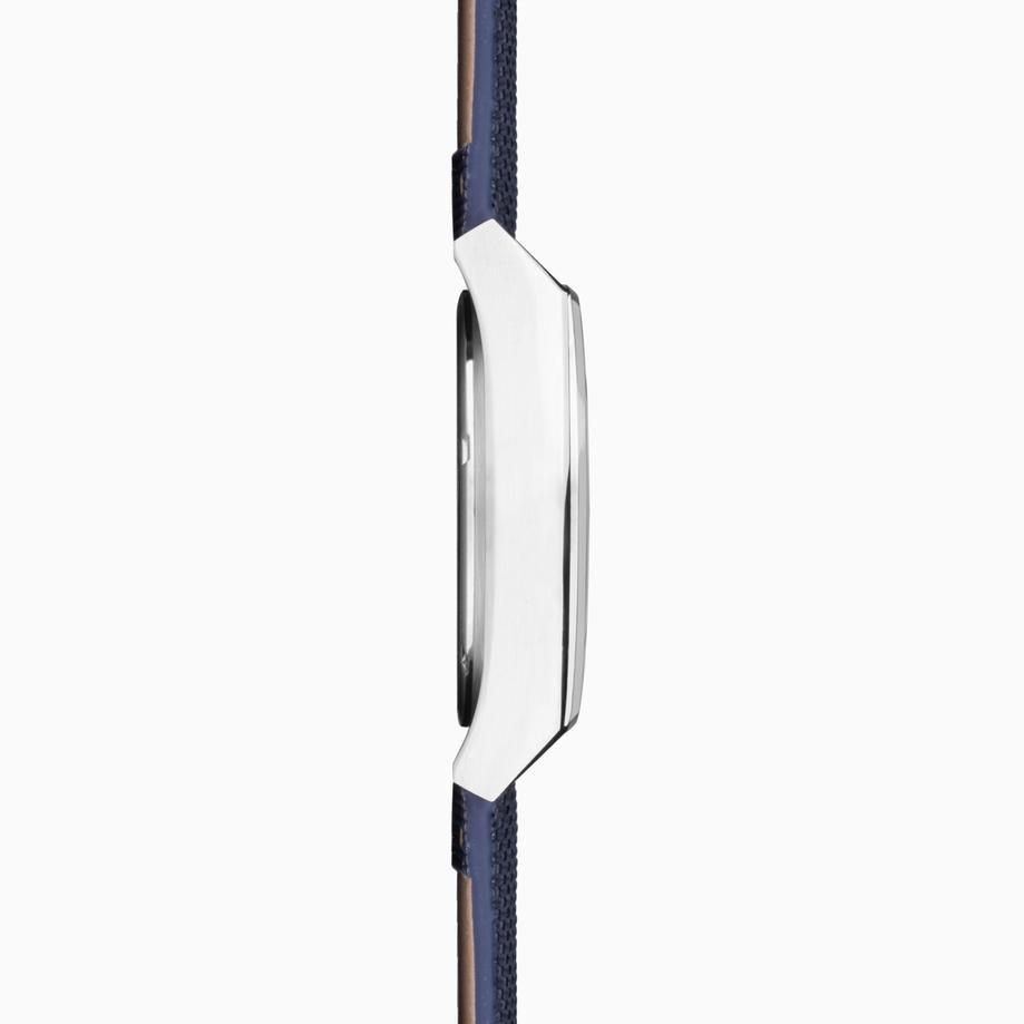 Accurist Accurist Origin Men's Watch | Silver Case & Blue Canvas Strap With Royal Blue Dial | 41mm