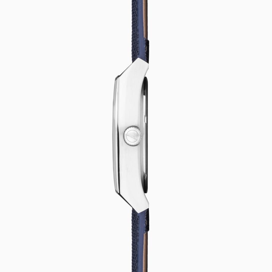 Accurist Accurist Origin Men's Watch | Silver Case & Blue Canvas Strap With Royal Blue Dial | 41mm