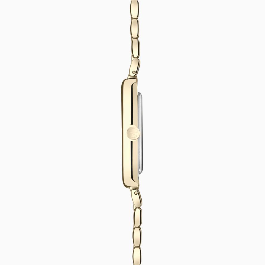 Accurist Accurist Rectangle Ladies Watch | Gold Case & Stainless Steel Bracelet With White Dial | 26mm