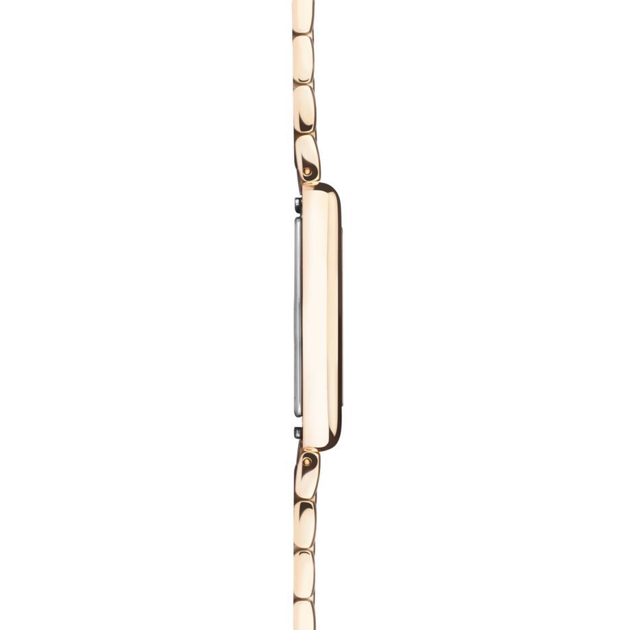Accurist Accurist Rectangle Ladies Watch | Rose Gold Case & Stainless Steel Bracelet With White Dial | 26mm