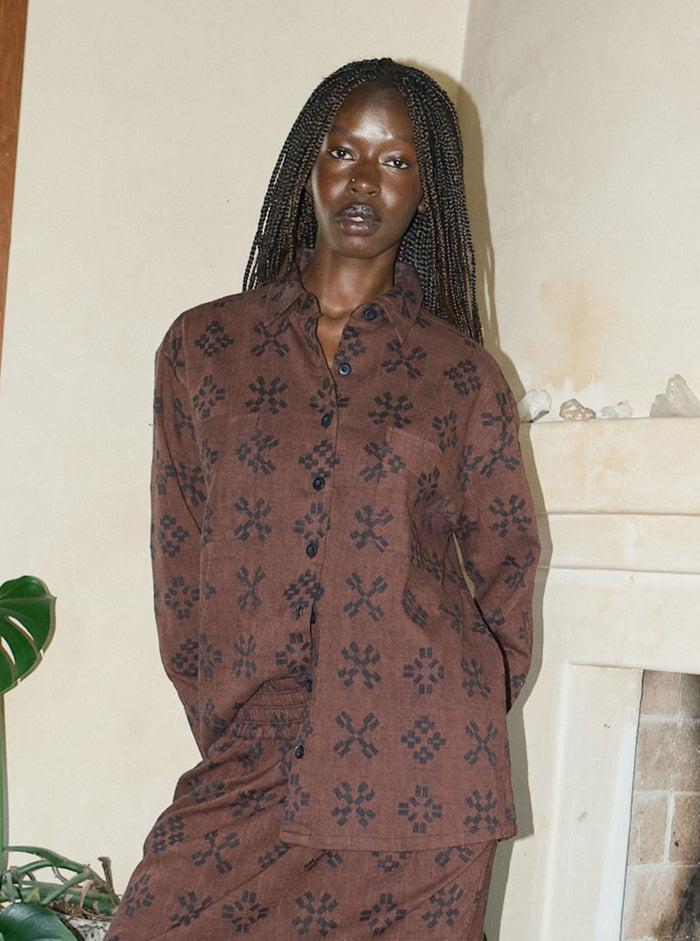 ace & jig alma shirt | spring 25 | ganache