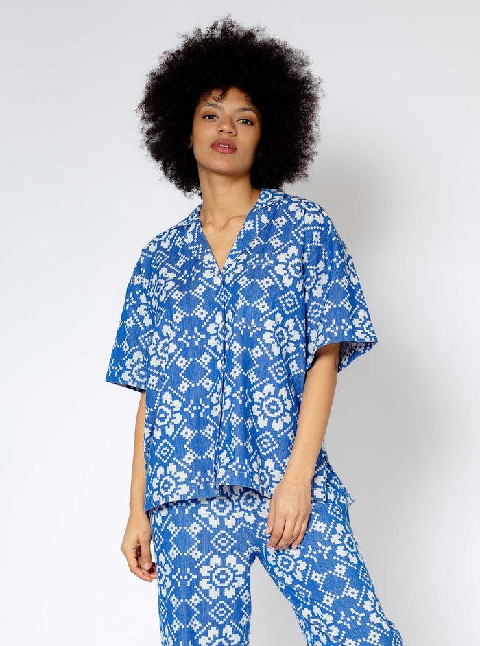 Ace & Jig Bobby Shirt | Spring 25 | Blue Pastime