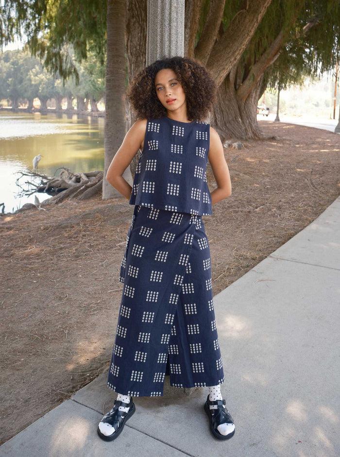 ace & jig column wrap skirt | resort 24 | freehand