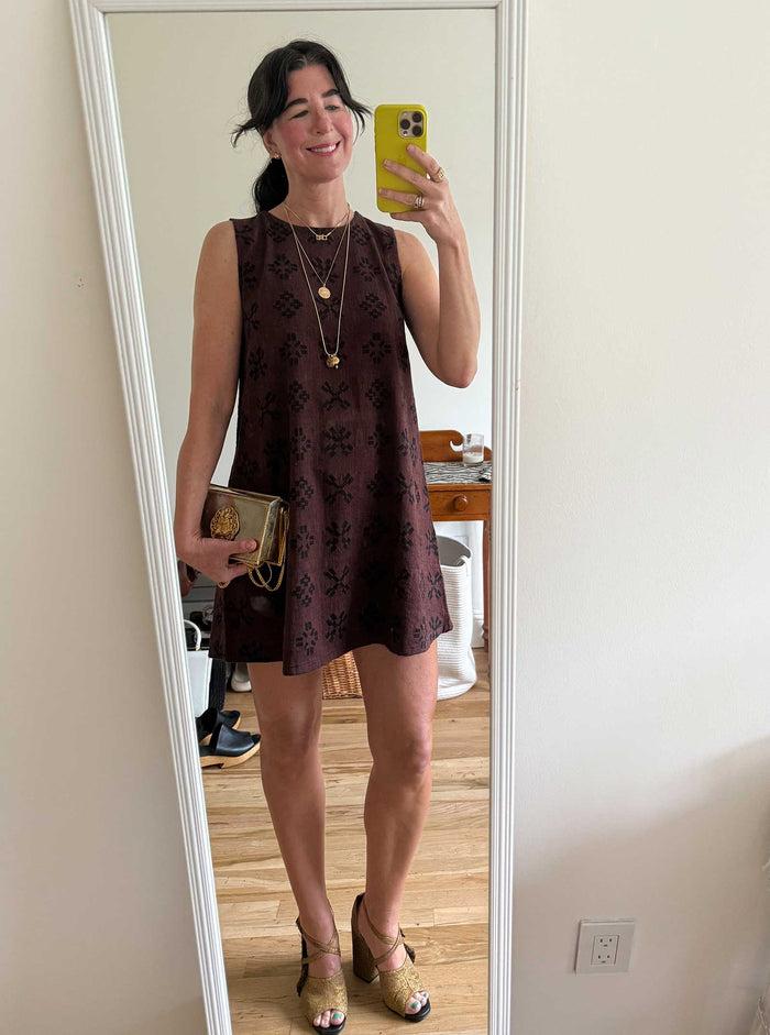 ace & jig kaia dress | spring 25 | ganache