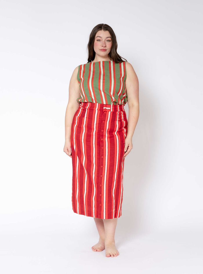 Ace & Jig Ruth Skirt | Pre Spring 25 | Madder