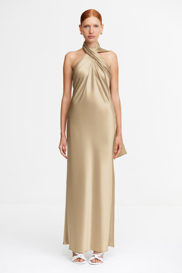 acler YEWGREEN MAXI DRESS