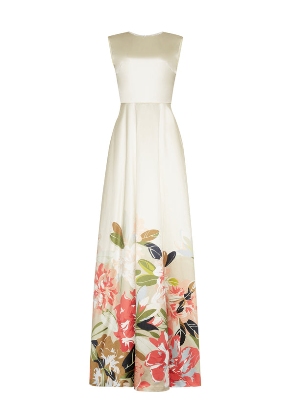 Adam Lippes Alienor Dress Champagne Multi