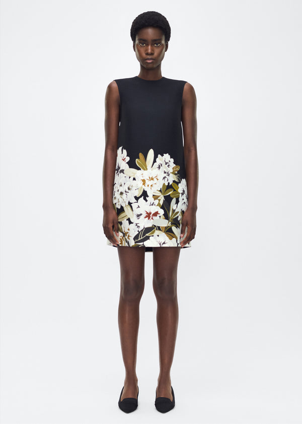 adam lippes ani dress Black/White Floral
