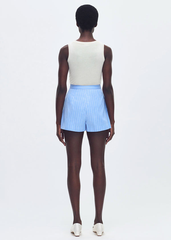 Adam Lippes Ayla Short Pale Blue/White