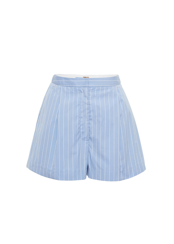 Adam Lippes Ayla Short Pale Blue/White