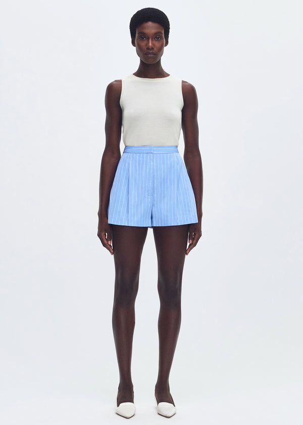 adam lippes ayla short Pale Blue/White