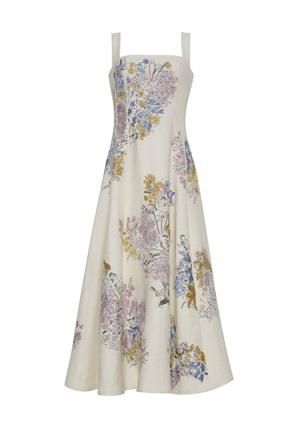 Adam Lippes Bella Dress Floral Multi
