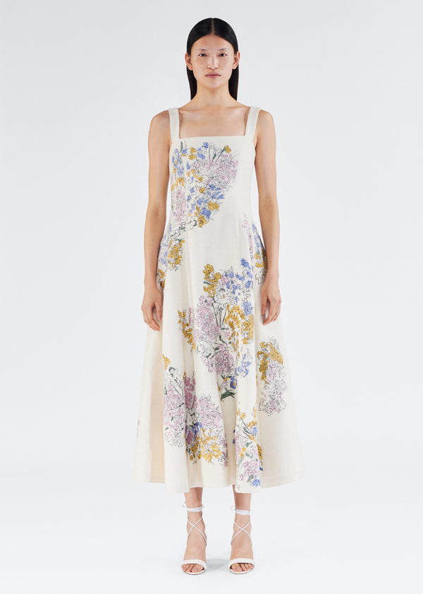 adam lippes bella dress Floral Multi