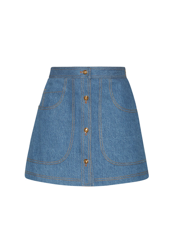 Adam Lippes Bennet Skort Stone Wash
