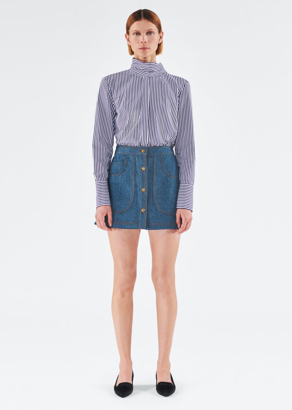 adam lippes bennet skort Stone Wash