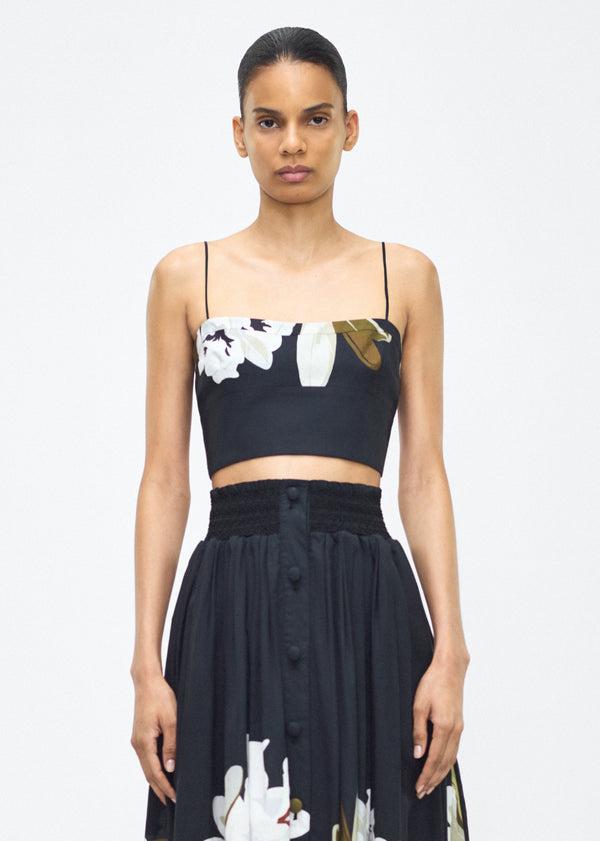 adam lippes bex top Black/White Floral