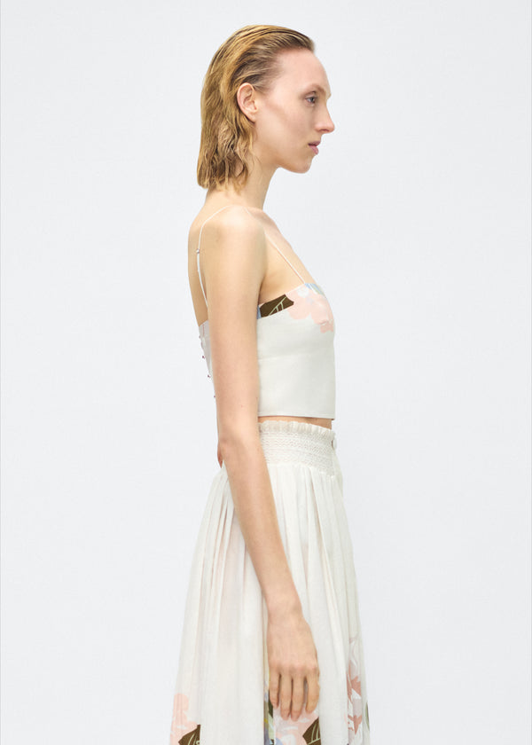 Adam Lippes Bex Top Champagne Multi