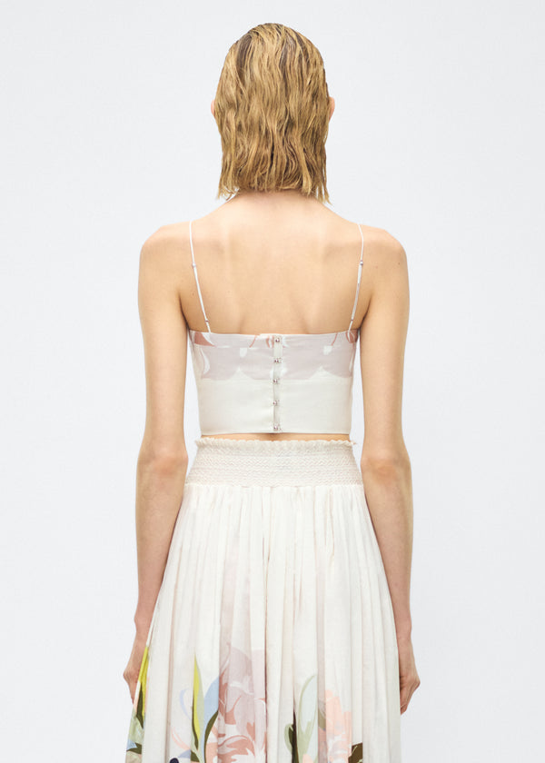 Adam Lippes Bex Top Champagne Multi