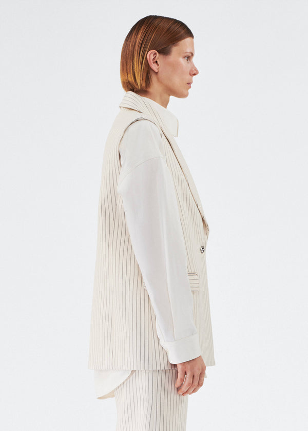 Adam Lippes Callan Vest Canvas/Indigo