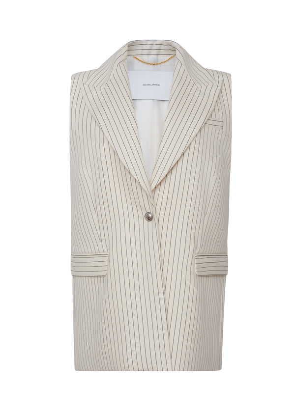 Adam Lippes Callan Vest Canvas/Indigo