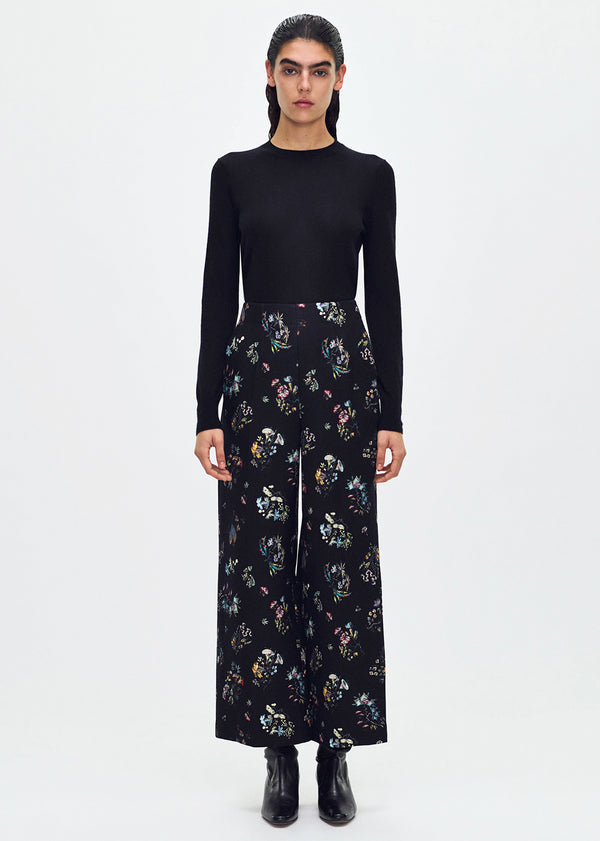 adam lippes callen pant Black Floral