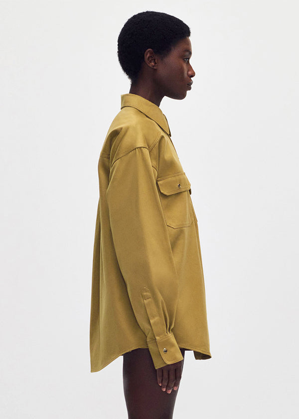 Adam Lippes Carter Top Khaki