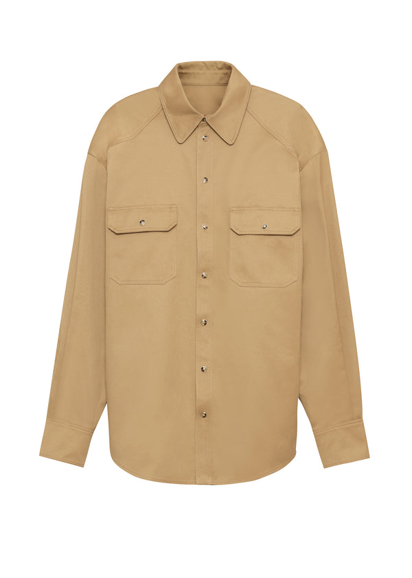Adam Lippes Carter Top Khaki