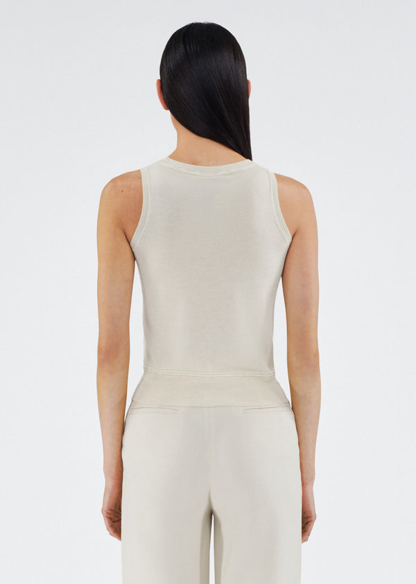 Adam Lippes Cashmere Silk Shell Ivory