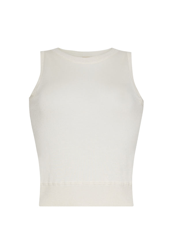 Adam Lippes Cashmere Silk Shell Ivory