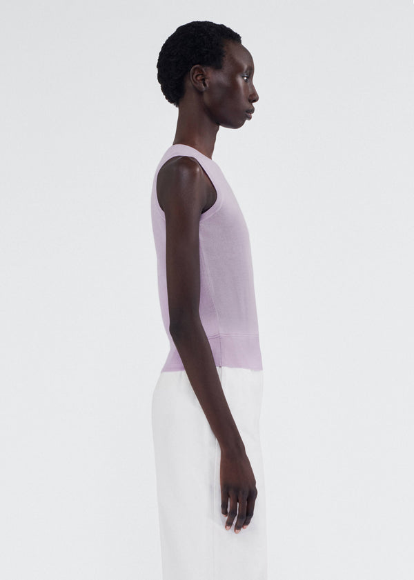 Adam Lippes Cashmere Silk Shell Lilac