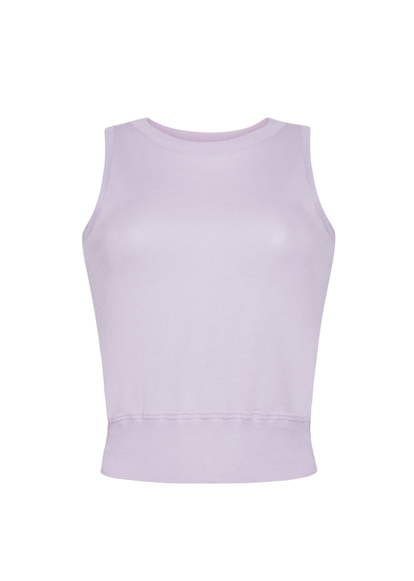Adam Lippes Cashmere Silk Shell Lilac
