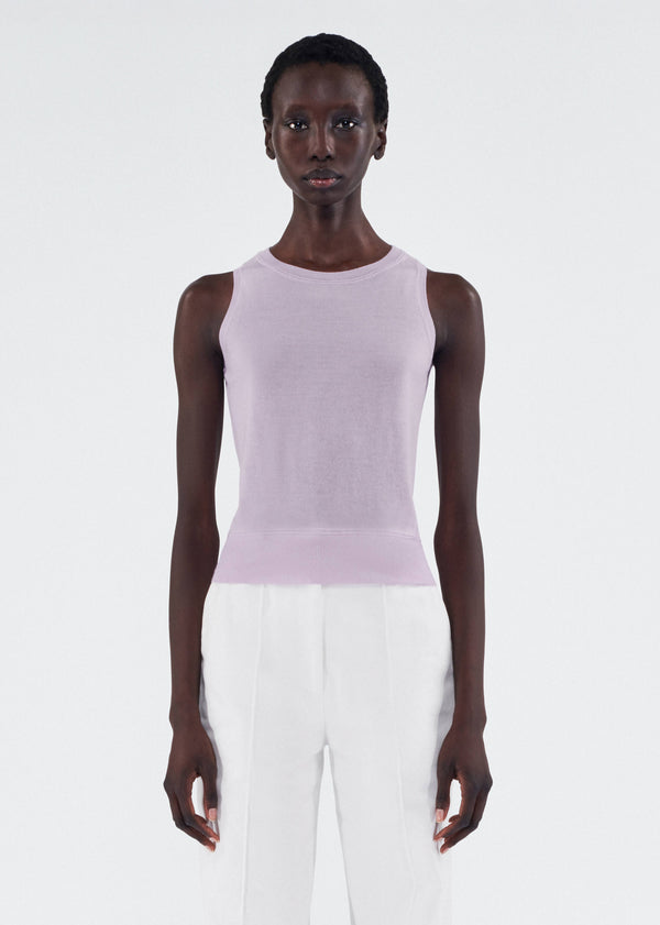 adam lippes cashmere silk shell Lilac