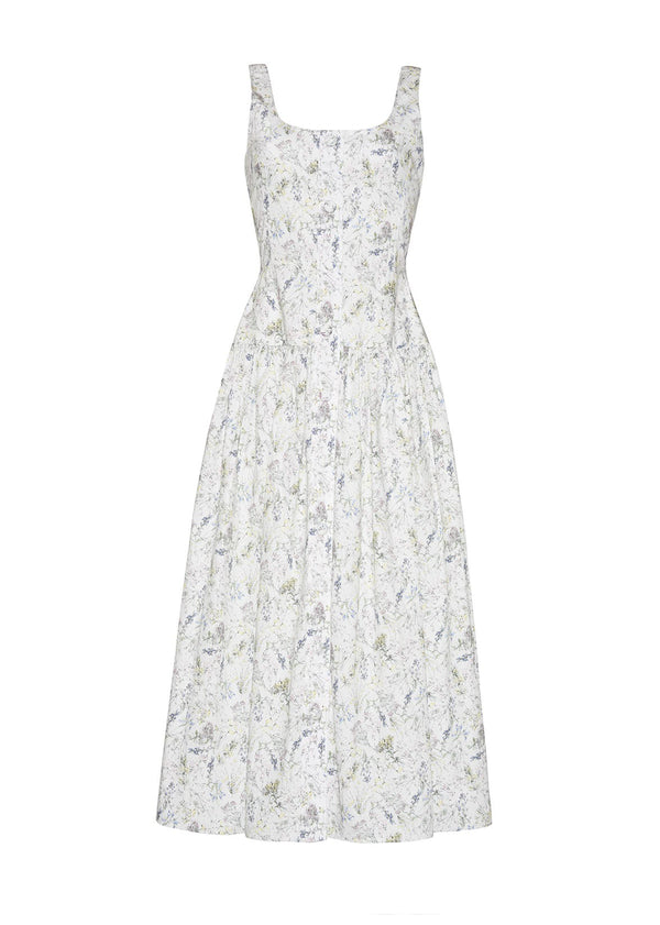 Adam Lippes Cassie Dress Ivory Floral