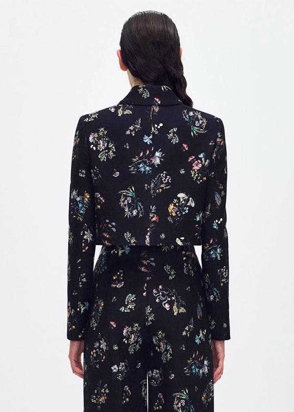 Adam Lippes Cecil Jacket Black Floral