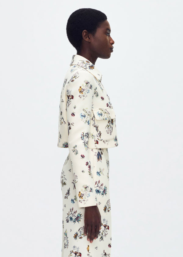 Adam Lippes Cecil Jacket Ivory Floral