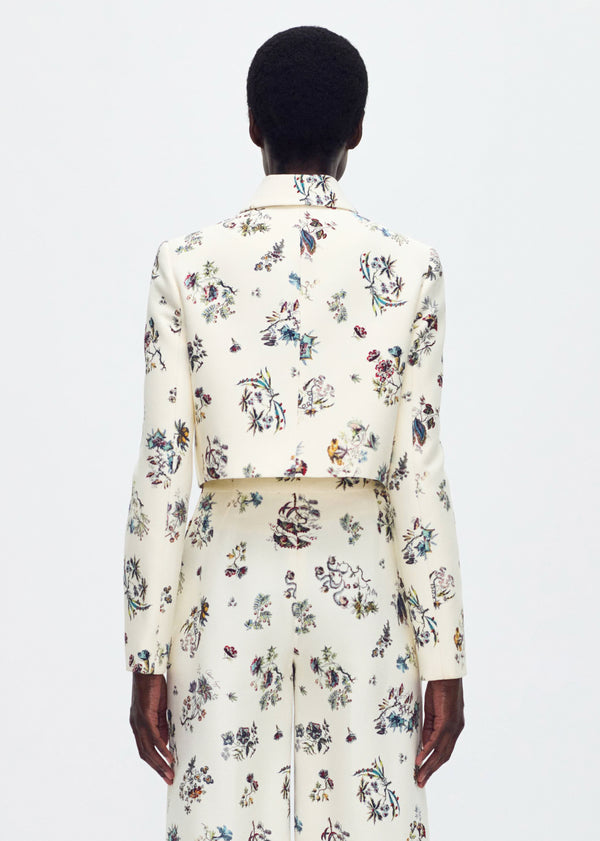 Adam Lippes Cecil Jacket Ivory Floral