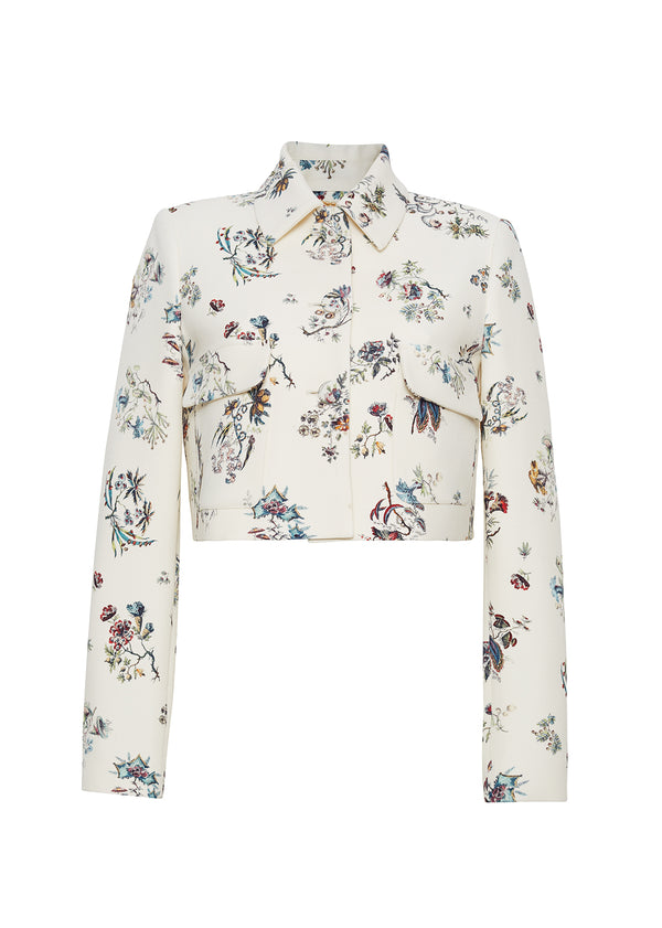 Adam Lippes Cecil Jacket Ivory Floral
