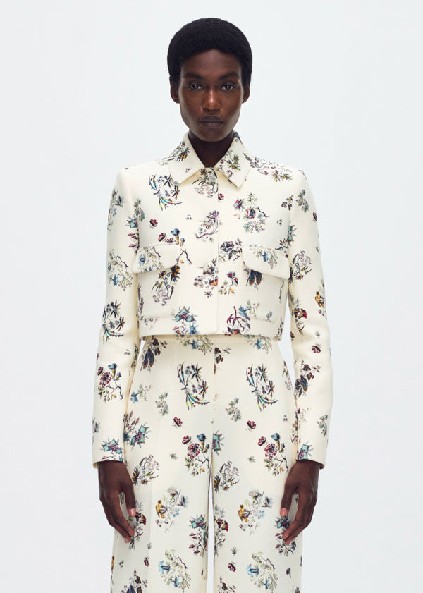 adam lippes cecil jacket Ivory Floral
