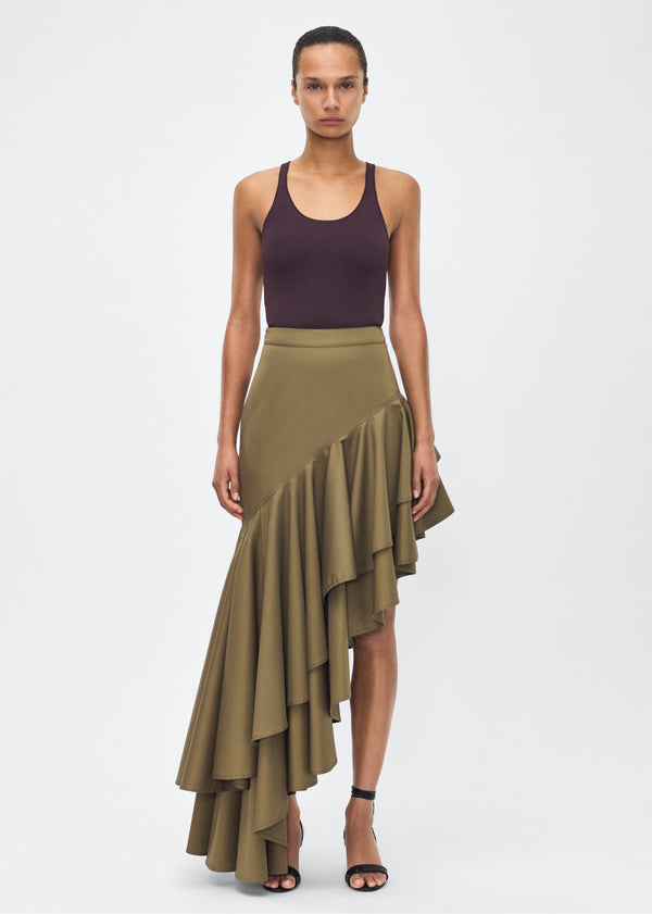 adam lippes cortes skirt Military Green