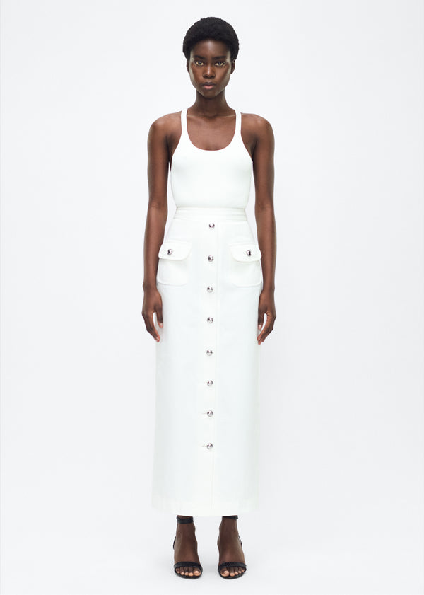 adam lippes dakota skirt White