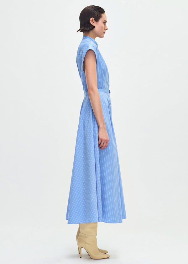 Adam Lippes Dejeuner Dress Pale Blue/White