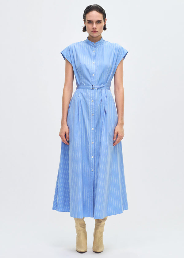 adam lippes dejeuner dress Pale Blue/White