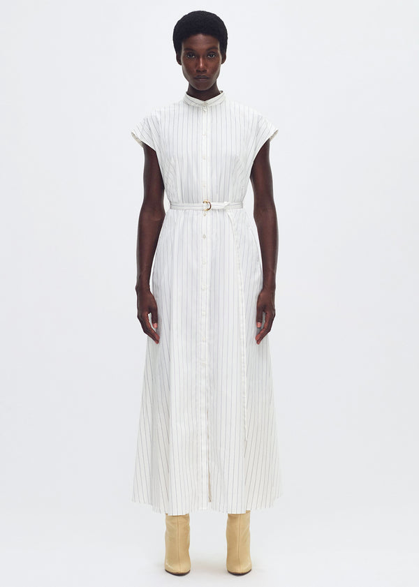 adam lippes dejeuner dress White/Ink