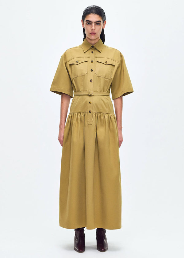 adam lippes edie dress Khaki